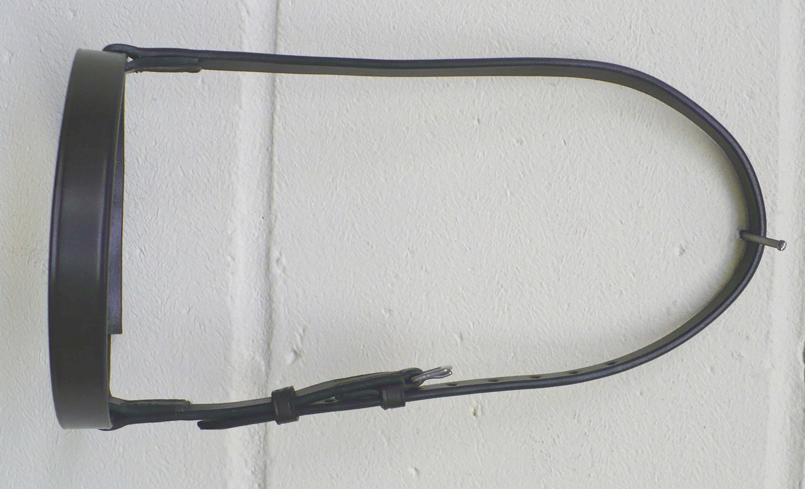 SIE Elite Leather Cavesson Noseband - Soft Padded Horse Noseband With Adjustable Crown